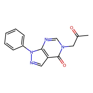 1,5-Dihydro-5-(2-oxopropyl)-1-phenyl-4H-pyrazolo[3,4-d]pyrimidin-4-one structure