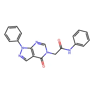 2-(4-oxo-1-phenyl-1H-pyrazolo[3,4-d]pyrimidin-5(4H)-yl)-N-phenylacetamide structure