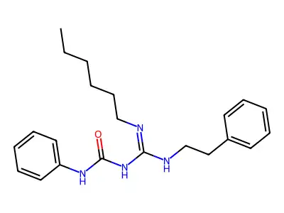 Urea, [(hexylamino)[(2-phenylethyl)amino]methylene]phenyl- structure
