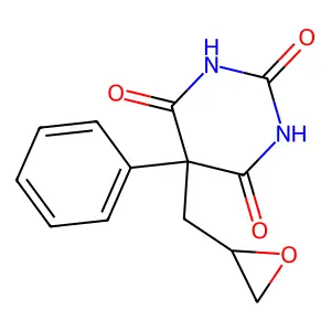 5-(2,3-Epoxypropyl)-5-phenylbarbituric acid structure