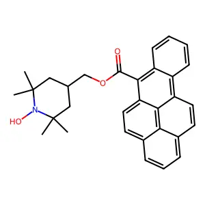 (1-Hydroxy-2,2,6,6-tetramethylpiperidin-4-yl)methyl benzo[b]pyrene-6-carboxylate structure