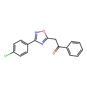 2-[3-(4-Chlorophenyl)-1,2,4-oxadiazol-5-yl]-1-phenylethan-1-one structure