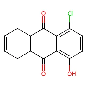 5-Chloro-8-hydroxy-1,4,4a,9a-tetrahydroanthracene-9,10-dione structure