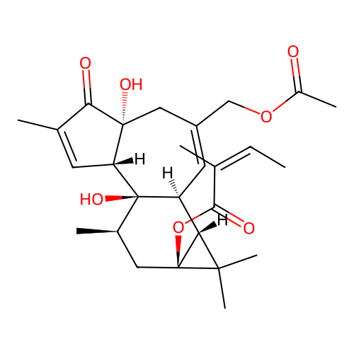 12-Deoxyphorbol-13-angelate-20-acetate structure
