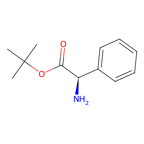 tert-butyl (2R)-2-amino-2-phenylacetate structure