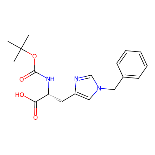 (R)-3-(1-Benzyl-1H-imidazol-4-yl)-2-((tert-butoxycarbonyl)amino)propanoic acid structure