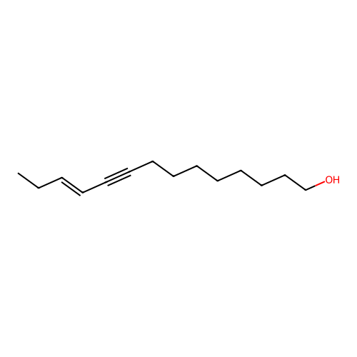 11-Tetradecen-9-yn-1-ol, (11E)- structure