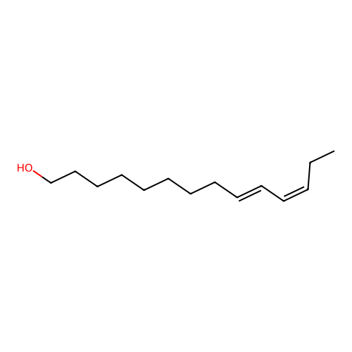 9,11-Tetradecadien-1-ol, (9E,11Z)- structure