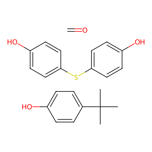 4-Tert-butylphenol;formaldehyde;4-(4-hydroxyphenyl)sulfanylphenol structure