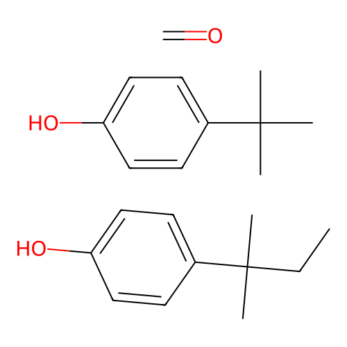 4-Tert-butylphenol;formaldehyde;4-(2-methylbutan-2-yl)phenol structure