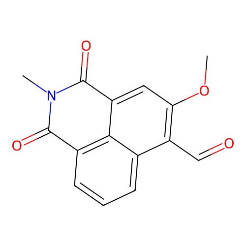 2,3-Dihydro-5-methoxy-2-methyl-1,3-dioxo-1H-benz(de)isoquinoline-6-carbaldehyde structure
