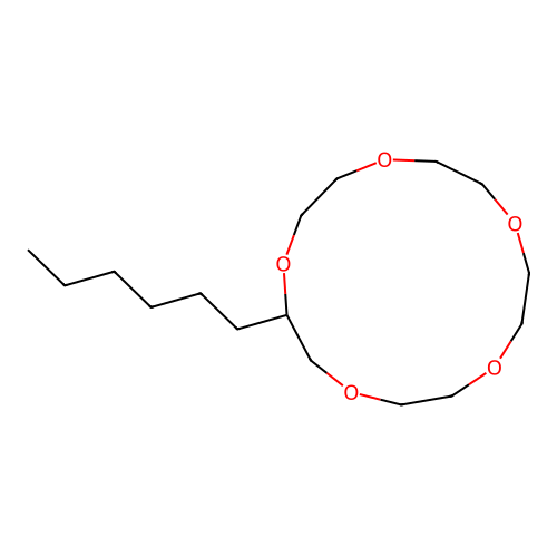 2-Hexyl-1,4,7,10,13-pentaoxacyclopentadecane structure