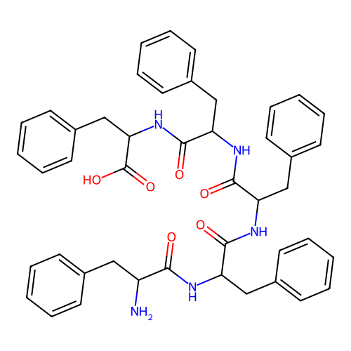 Penta-L-phenylalanine structure