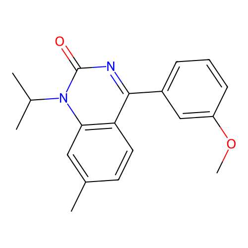 1-isopropyl-7-methyl-4-(m-methoxyphenyl)-2(1H)-quinazolinone structure