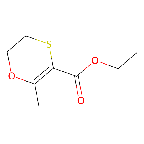 2-Methyl-3-ethoxycarbonyl-5,6-dihydro-1,4-oxathiine structure