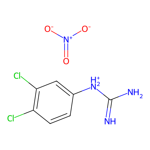 3,4-Dichlorophenylguanidinium nitrate structure