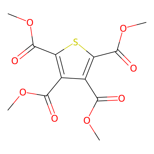 Tetramethyl 2,3,4,5-thiophenetetracarboxylate structure