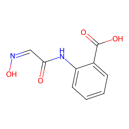 2-{[(Hydroxyimino)acetyl]amino}benzoic acid structure