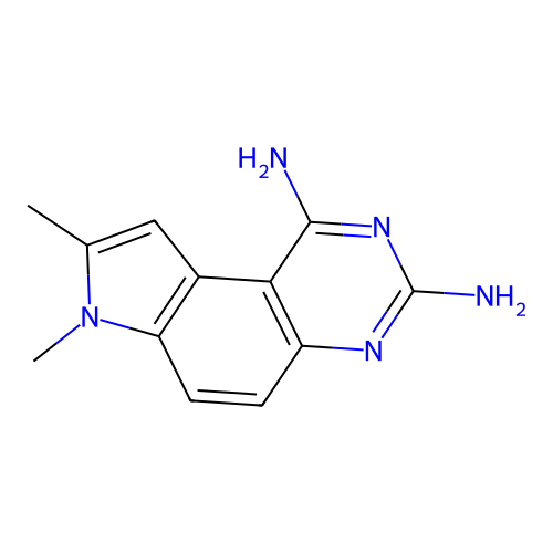 7,8-Dimethylpyrrolo[3,2-f]quinazoline-1,3-diamine structure