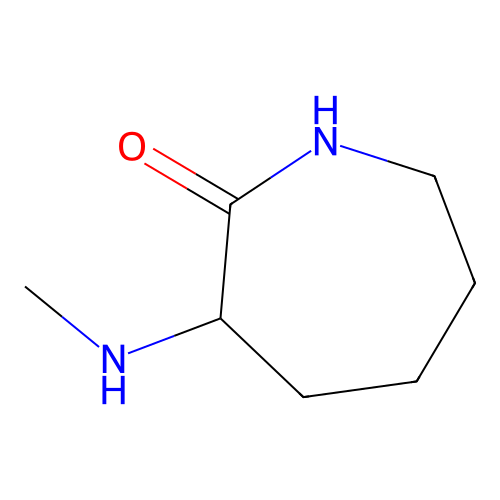 hexahydro-3-(methylamino)-2H-azepin-2-one structure