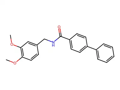 N-[(3,4-Dimethoxyphenyl)methyl][1,1'-biphenyl]-4-carboxamide structure