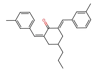 2,6-Bis[(3-methylphenyl)methylidene]-4-propylcyclohexan-1-one structure