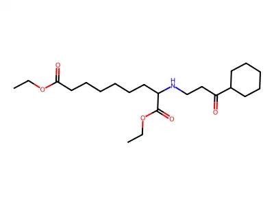 Diethyl 2-[(3-cyclohexyl-3-oxopropyl)amino]nonanedioate structure