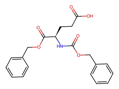 5-Benzyloxy-4-(benzyloxycarbonylamino)-5-oxo-pentanoic acid structure