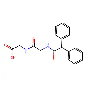 Glycine, N-[N-(diphenylacetyl)glycyl]- structure