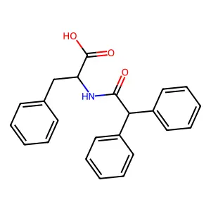 (2S)-2-(2,2-diphenylacetamido)-3-phenylpropanoic acid structure