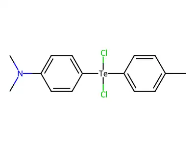 Tellurium, dichloro(p-(dimethylamino)phenyl)(p-tolyl)- structure