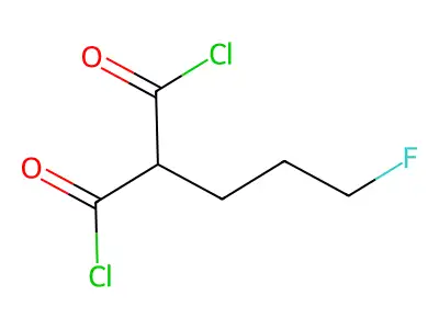 Malonyl chloride, (3-fluoropropyl)- structure