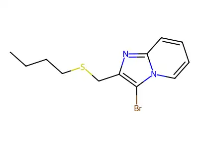 3-Bromo-2-(butylsulfanylmethyl)imidazo[1,2-a]pyridine structure