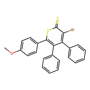 3-Bromo-6-(4-methoxyphenyl)-4,5-diphenylthiopyran-2-thione structure