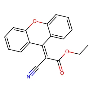 Ethyl cyano(9H-xanthen-9-ylidene)acetate structure