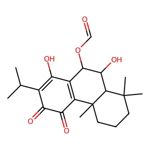6,12-Dihydroxy-11,14-dioxoabieta-8,12-dien-7-yl formate structure