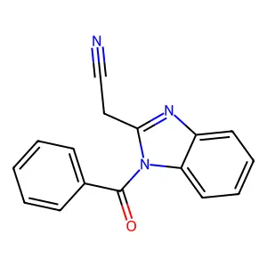 1H-Benzimidazole-2-acetonitrile, 1-benzoyl- structure