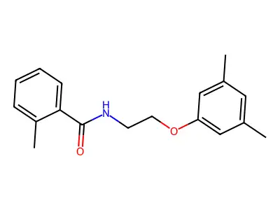 N-[2-(3,5-dimethylphenoxy)ethyl]-2-methylbenzamide structure