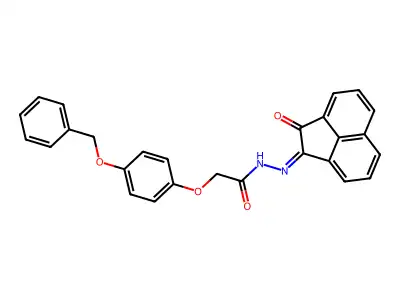 2-[4-(Benzyloxy)phenoxy]-N'-(2-oxoacenaphthylen-1(2H)-ylidene)acetohydrazide structure