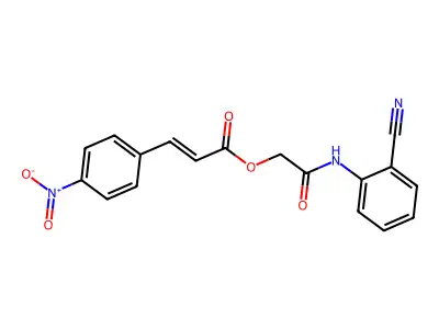 2-(2-Cyanoanilino)-2-oxoethyl 3-(4-nitrophenyl)prop-2-enoate structure