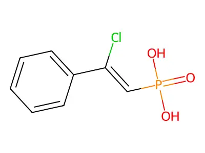 Phosphonic acid, (2-chloro-2-phenylethenyl)- structure