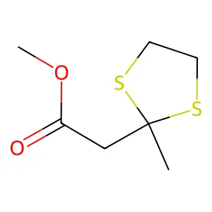 1,3-Dithiolane-2-acetic acid, 2-methyl-, methyl ester structure