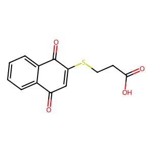 3-[(1,4-Dioxo-1,4-dihydronaphthalen-2-yl)sulfanyl]propanoic acid structure