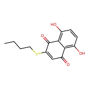 2-(Butylsulfanyl)-5,8-dihydroxynaphthalene-1,4-dione structure