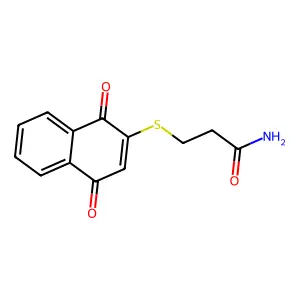 3-[(1,4-Dioxo-1,4-dihydronaphthalen-2-yl)sulfanyl]propanamide structure