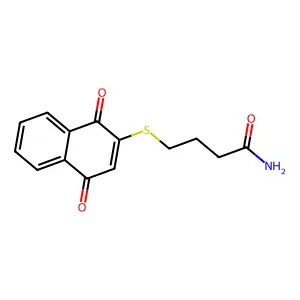 4-[(1,4-Dioxo-1,4-dihydronaphthalen-2-yl)sulfanyl]butanamide structure