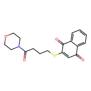 2-(4-Morpholin-4-yl-4-oxobutyl)sulfanylnaphthalene-1,4-dione structure
