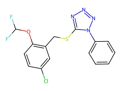 5-({[5-Chloro-2-(difluoromethoxy)phenyl]methyl}sulfanyl)-1-phenyl-1H-tetrazole structure