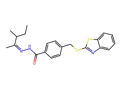 4-{[(1,3-Benzothiazol-2-yl)sulfanyl]methyl}-N'-(3-methylpentan-2-ylidene)benzohydrazide structure