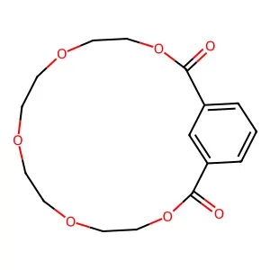 3,6,9,12,15-Pentaoxabicyclo(15.3.1)henicosa-1(21),17,19-triene-2,16-dione structure